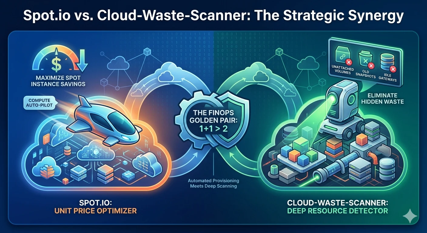 Spot.io compute autopilot and Cloud Waste Scanner deep cloud waste scanning comparison